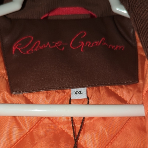 Robert Graham Brown Jacket with Orange Lining - Picture 3 of 5